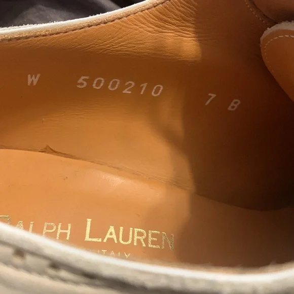 Ralph Lauren luggage Spectator Wingtip Shoes 7B - Picture 10 of 11